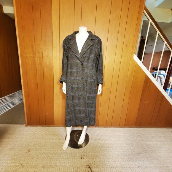 NWT Forecaster Bib-Coat Vintage Wool Trench Coat Women's Size 14 - Picture 4 of 16